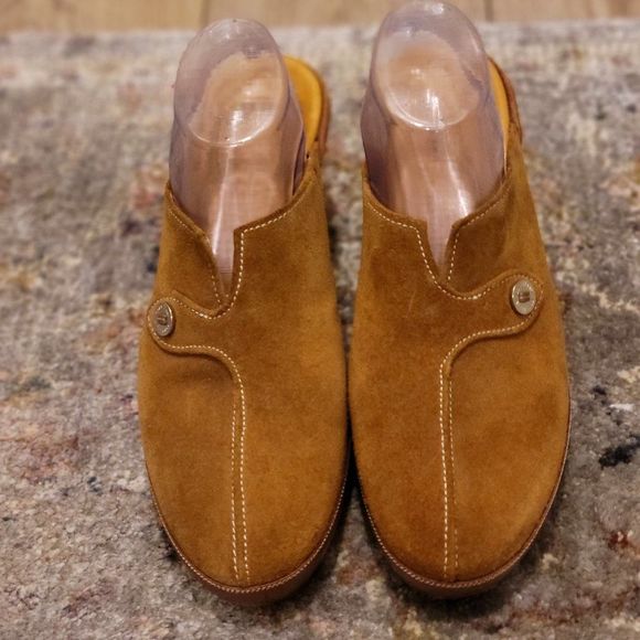 Cole Haan Tan Suede Leather Mules Size 11 - Picture 1 of 14